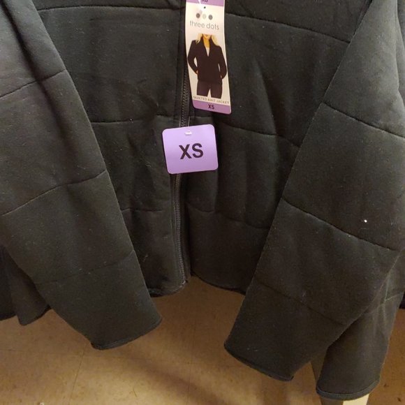 Three Dots Women Quilted Jacket --Black - Picture 6 of 8